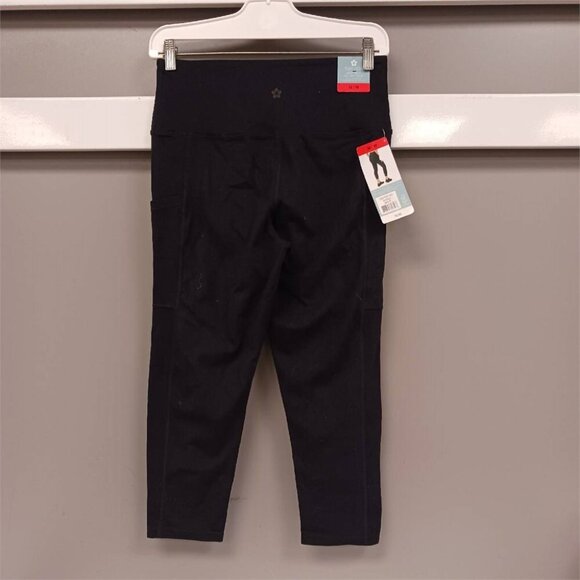 Tuff Veda Black Crop Tight Women’s M NWT High Rise Workout Yoga Capri Legging - Picture 2 of 5